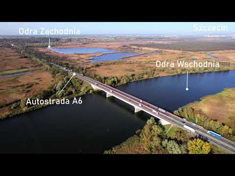 Autostrada A6 i mosty na Odrze pod Szczecinem