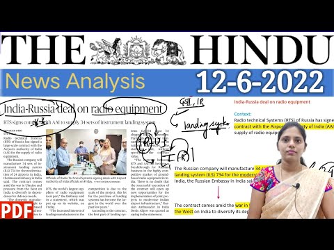 12 June 2022 | The Hindu Newspaper Analysis in English | #upsc #IAS