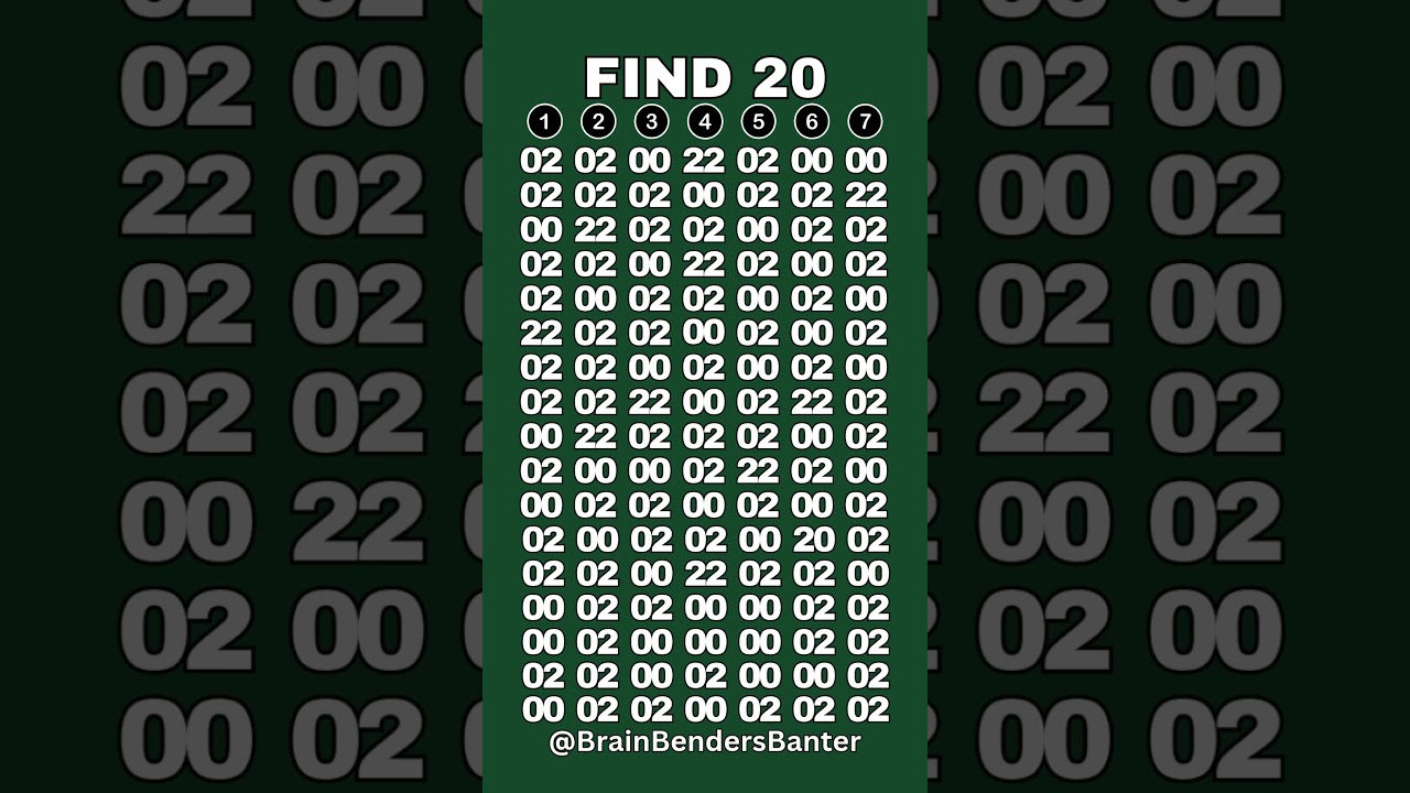 Test Your Observation Skills With This FAST Number Game! #shorts