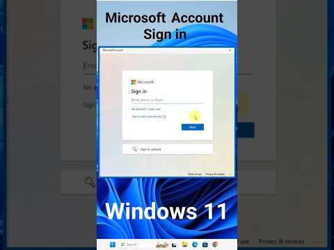 Microsoft Account Sign in Windows 11