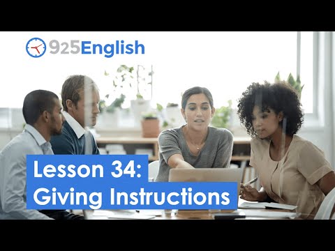 Business English 925 English Video Lesson 34 How to Give Instructions in English