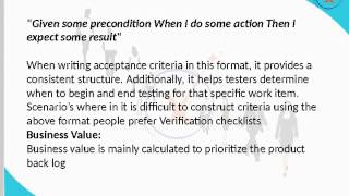 Acceptance criteria Business value and Complexity point in Scrum | COEPD