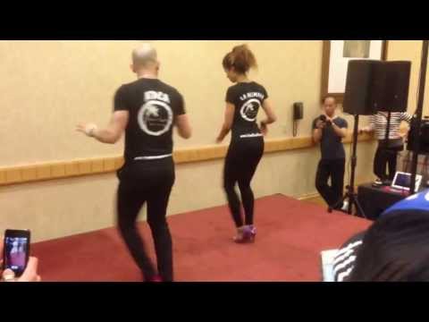 Tanja 'la alemana' & Jorge Burgos 'ataca' Advanced bachata patterns at Vancouver VIS 2013