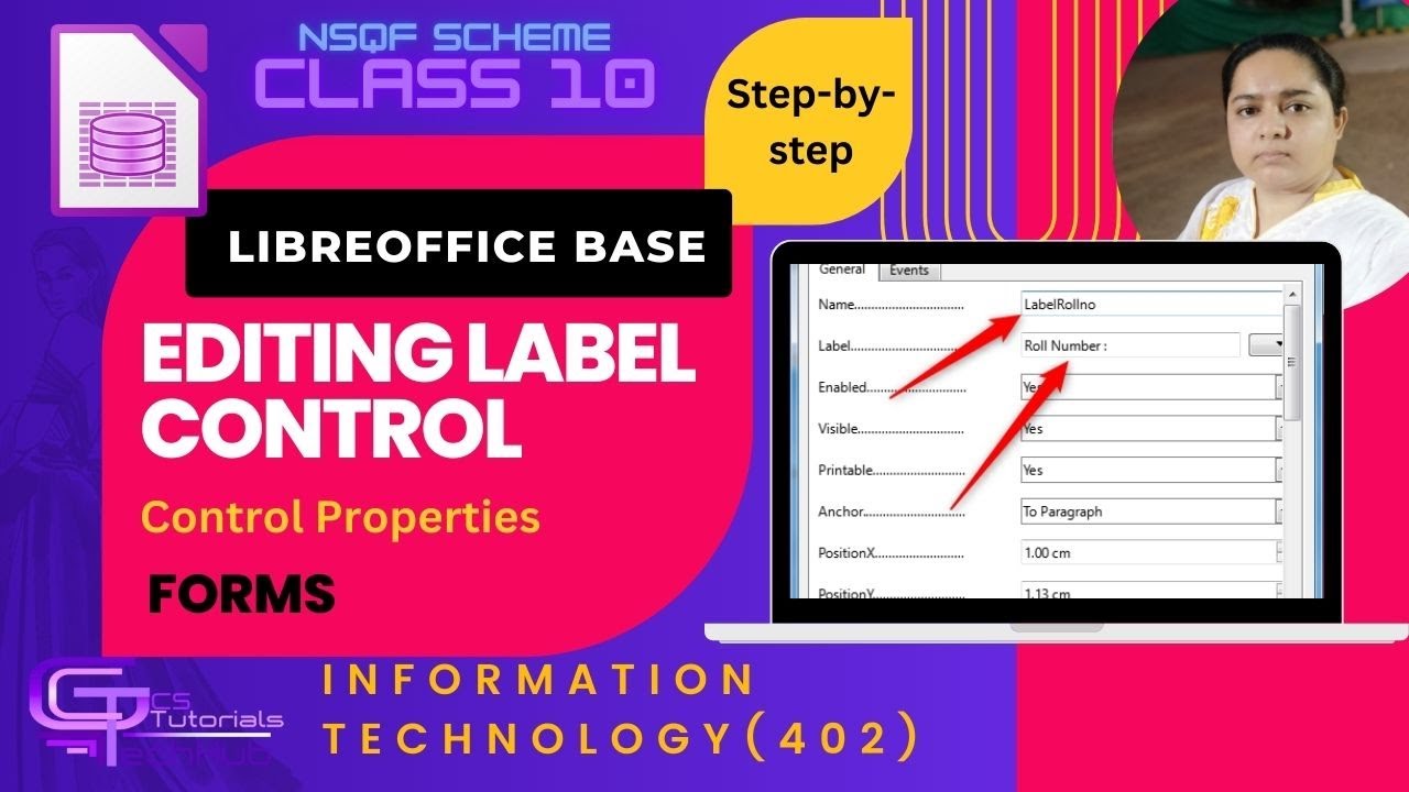 EDITING LABELS IN A FORM | LIBREOFFICE BASE | IT 402 | CLASS 10