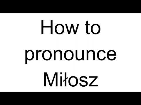 How to Pronounce Miłosz (Polish)