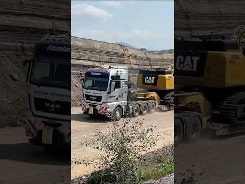 Loading And Transporting The Cat 352F Excavator! (Part 2) #shorts
