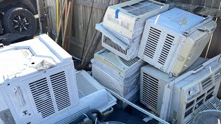 Scrapping A window air conditioner for Copper and More.