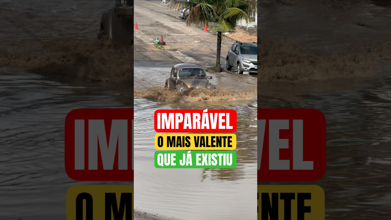 VW Fusca é Valente e Imparável! Melhor Carro da História? Kwid, BYD, Creta e Mais no Alagamento!