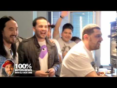 Steve Aoki interview at Power 106 with Vickone and The Power Mixers