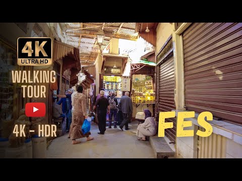 Fes, Morocco - Walking tour [4K HDR]