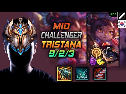 Challenger Tristana Mid vs Rumble - 챌린저 미드 트리스타나 크라켄 집공 - LOL KR 12.7