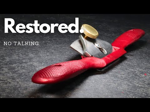 NO TALKING - Completely Restoring an Extremely Rusty Antique Spokeshave  - RESTORATION SOUNDS ONLY