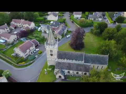 All Saints' Church, Bramham, by DJI Mavic Drone