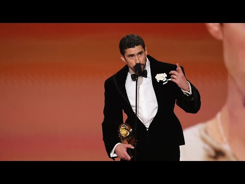 Harry Styles presenting Album of the Year to Bad Bunny at The GRAMMYs 2026