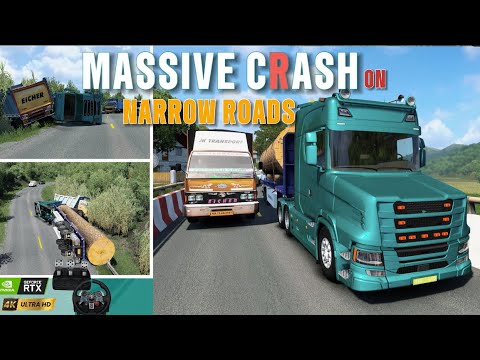Scania Torpedo vs Narrow Vietnam Roads | 35 Ton Heavy Wood Cargo Accident #ets2  |HORIZONHAULER