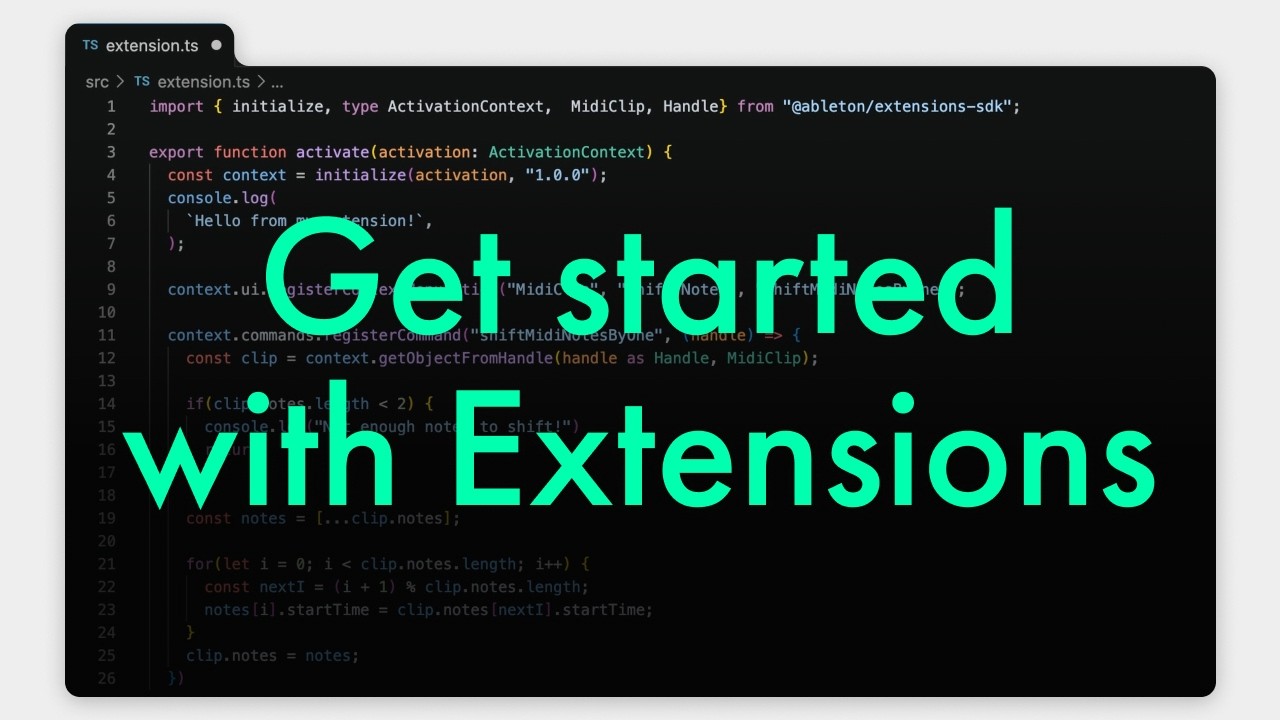 How to build your first Extension for Ableton Live - YouTube