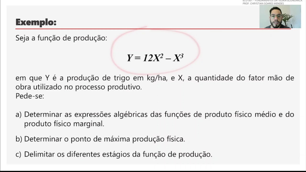RESOLUÇÃO - EXEMPLO SLIDE - TEORIA DA PRODUÇÃO