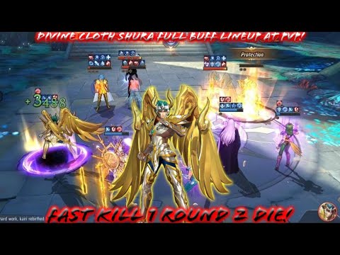 Saint Seiya: Awakening (KOTZ) - Divine Cloth Shura Full Buff at PvP! Easy Fast Kill 1 Round 2 Die!