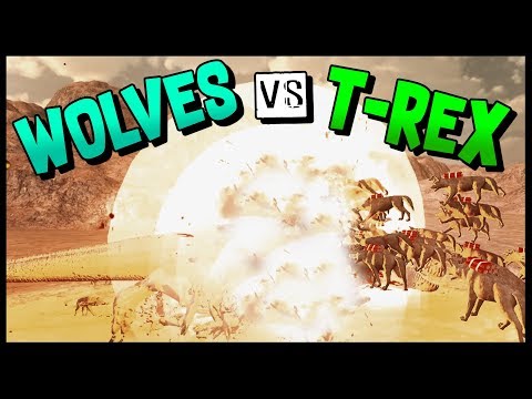 ARMY OF DOGS vs T-REX! - Beast Battle Simulator Gameplay