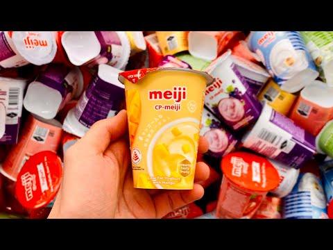 Trying All 6 Meiji Yogurt Flavours