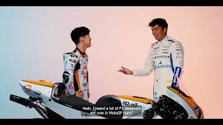 Alex Albon and Ai Ogura on the new Gulf Livery bike