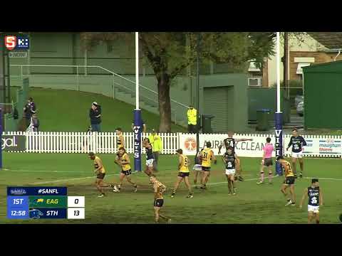 Rd 9 SANFL Snapshot - South's Sam Overall has a laugh at his missed goal