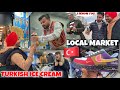 Turkish Ice Cream Tricks 😱🇹🇷 Istanbul Local Market Shopping