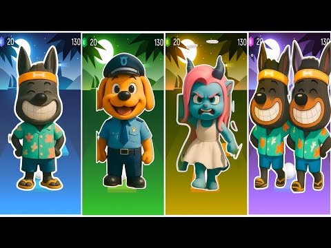 SHERIFF LABRADOR EXE vs DOBIE EXE vs SHERIFF PAPILLON EXE x Coffin Dance | part 49 Tiles Hop