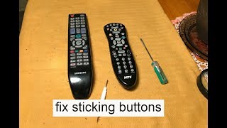 tv remote control buttons sticking *FIX*