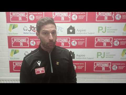 Ian Richards talks after the 2-0 loss to Worksop Town