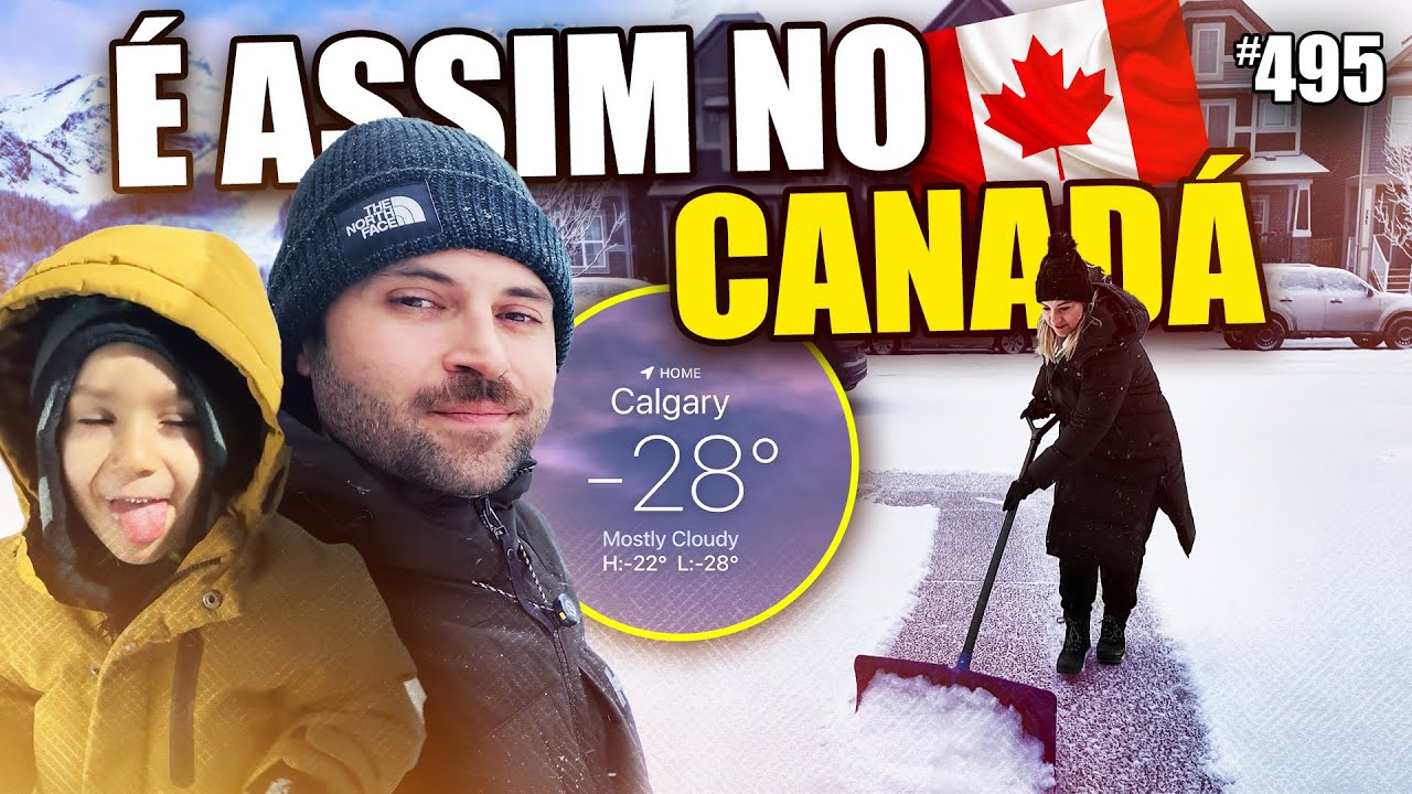 FRIO EXTREMO NO CANADÁ -28°C! Entenda como é a VIDA - Calgary, Alberta  #495
