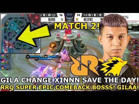 XINNN SAVE THE DAY! GILAAA RRQ SUPER EPIC COMEBACK BOSS!!! RRQ VS ONIC MATCH 2 MPL!