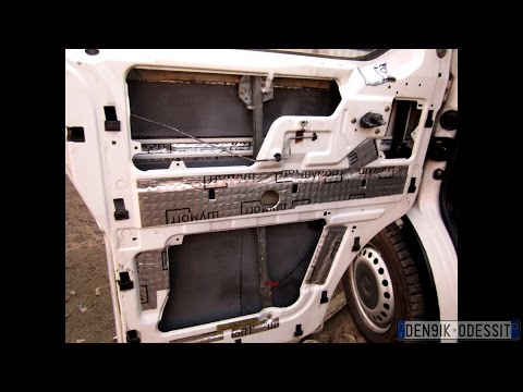 Volkswagen Transporter VW T4 шумо виброизоляция двери . Noise vibration isolation doors