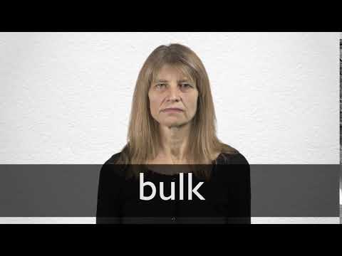 BULK definition and meaning