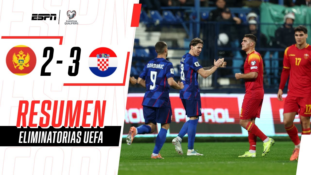 LOS CROATAS REMONTARON UN 0-2 SOBRE EL FINAL DE UN PARTIDAZO | Montenegro 2-3 Croacia | RESUMEN