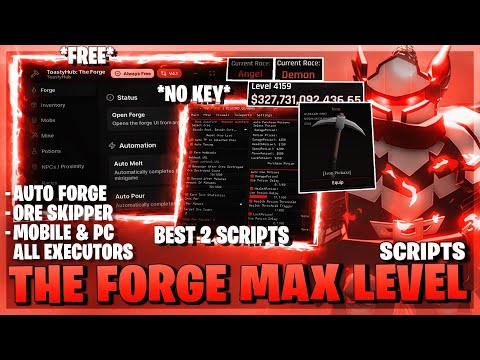 THE FORGE Script NO KEY Pastebin 2025 – Auto Forge, Auto Farm, Ore ESP, Ore Spawner Kill Aura! 