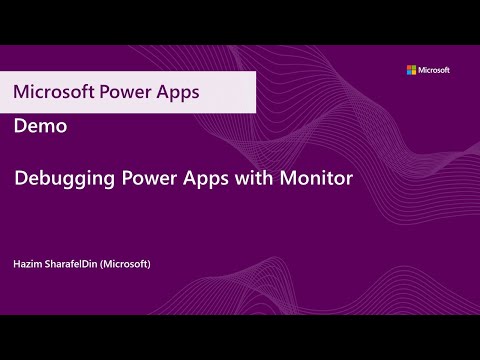 Demo Debugging Power Apps with Monitor