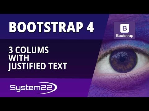 Bootstrap 4 Basics 3 Colums With Justified Text