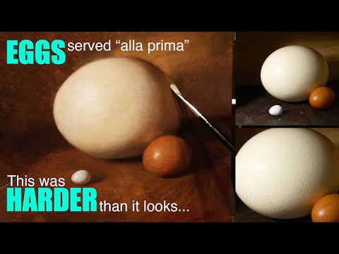 Painting a simple egg alla prima