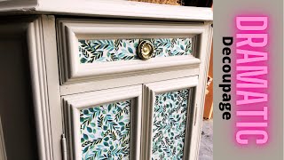 Dramatic Transformation! Decoupage and Painting Furniture to Sell for Profit | Flipping Furniture