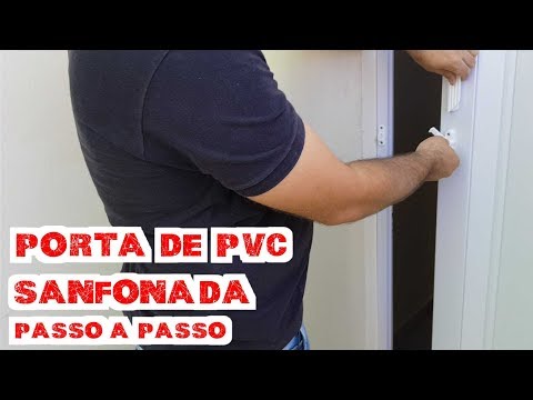 Installing a folding PVC door step by step