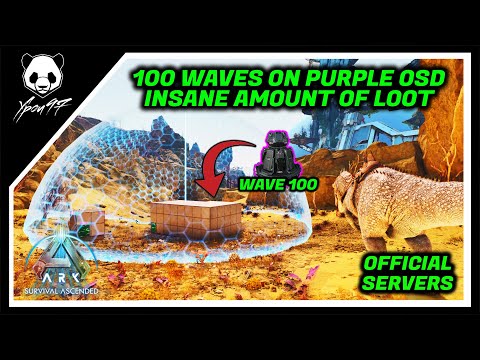 Mission Completed - Wave 100 Purple Drop In Official - Crazy Amount Of Loot | ARK: Survival Ascended