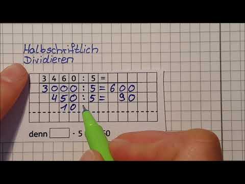 Mathe Klasse 4 - Halbschriftlich Dividieren (mit Probe)