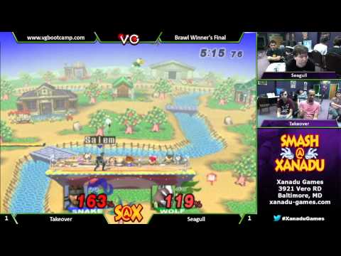 S@X Weekly - Takeover (Snake) Vs  Seagull (Wolf) Brawl Singles WF - SSBB - SSBB - SSBB