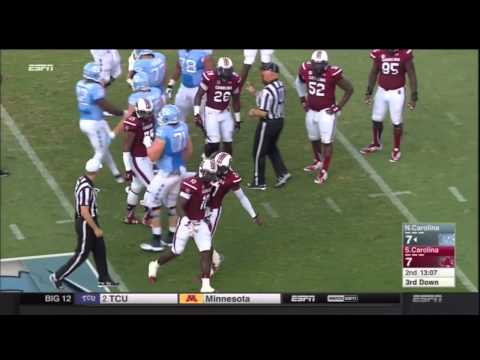 2015 USC vs UNC - Skai Moore Big Hit