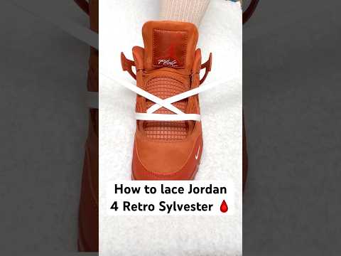 How to lace Jordan 4 Retro #viralvideo #vibes #foryou #jordan4 #lace #shoes #nike #greenscreen #fyp