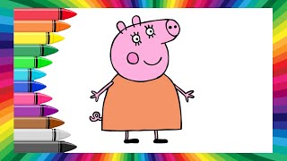 How to Draw MUMMY PIG 🐷 Step-by-Step Drawing EASY