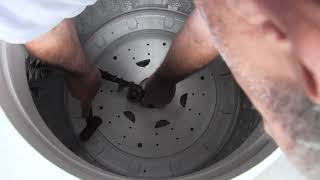 Disassemble a Samsung top-load washer for cleaning in 3 minutes. An on point how-to video!