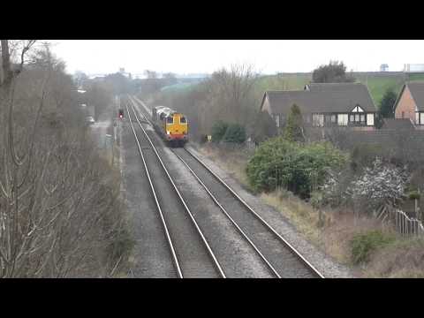 **MEGA** 5 Loco DRS Convoy on 0Z20 Crewe Gresty Bridge - Doncaster C.H.S on 8.3.14 - HD