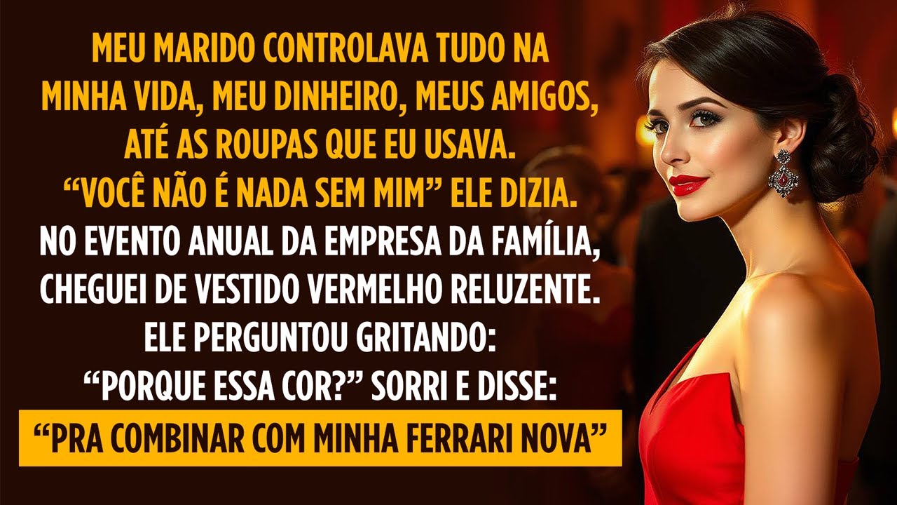 Meu marido dizia 'você não é nada sem mim' até eu aparecer de vestido vermelho e Ferrari nova